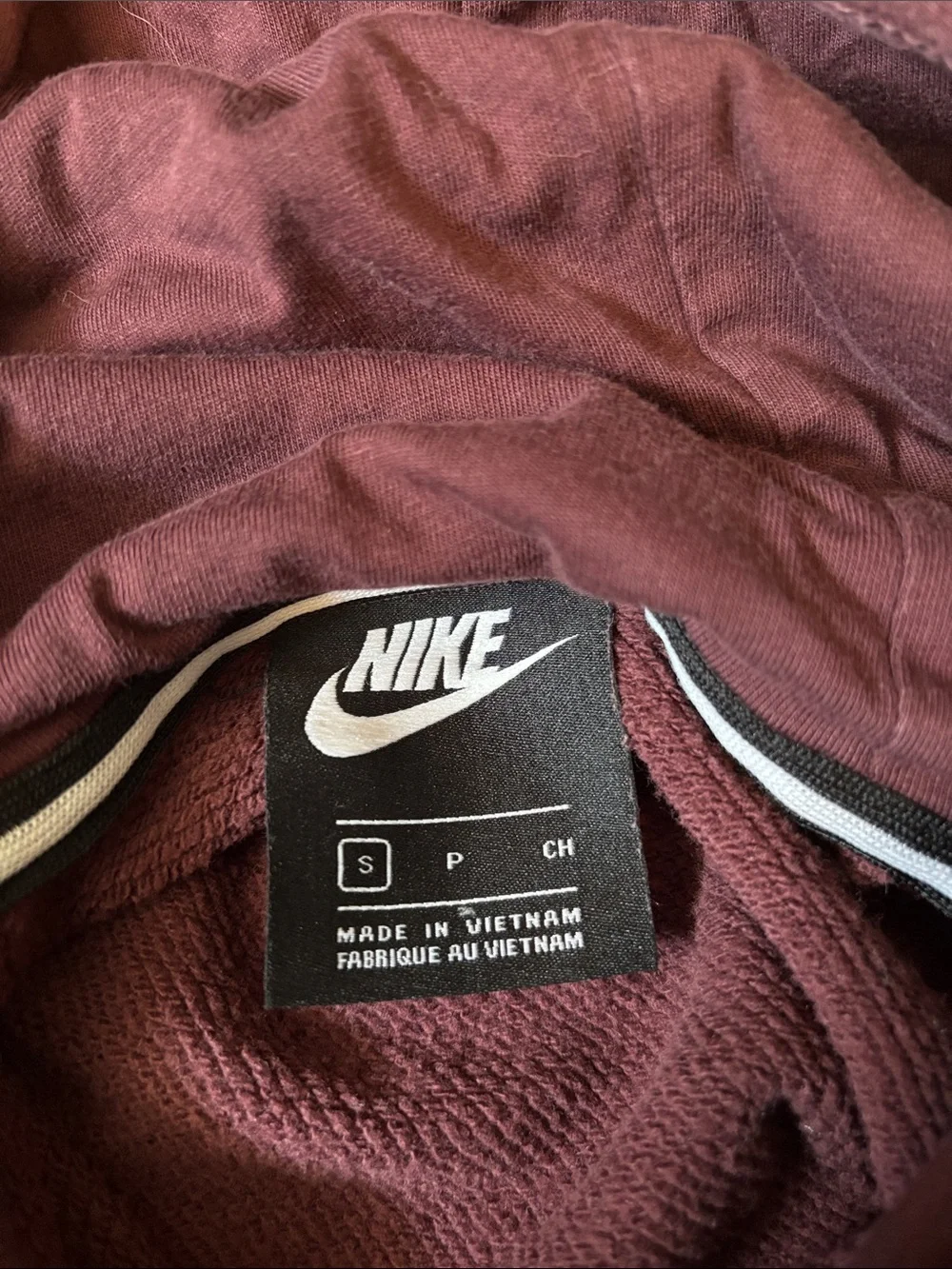 Nike Women's Maroon Hoodie with Teal Swoosh